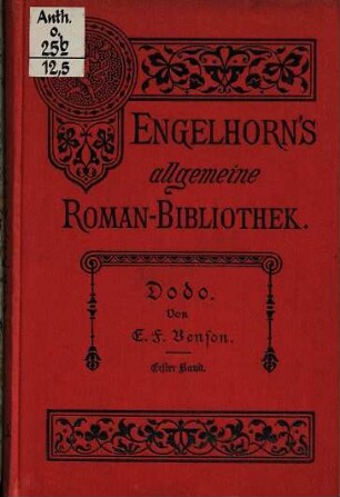 Dodo : eine Einzelheit des Tages, Erster Band