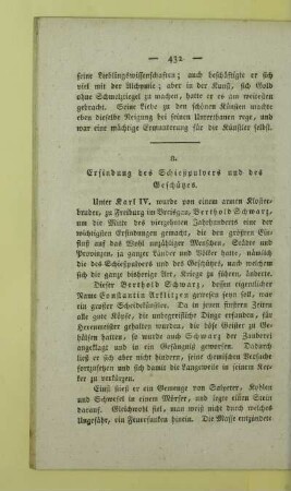 8. Erfindung des Schießpulvers und des Geschuetzes
