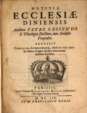 Notitia ecclesiae Diniensis