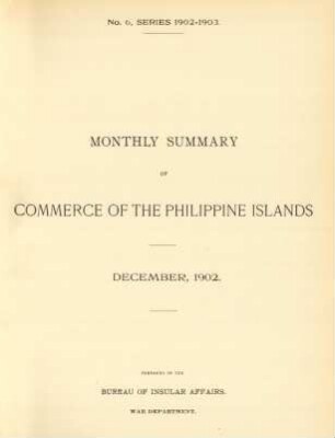 No. 6, Series 1902 -1903. December 1902