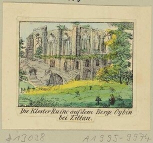 Die Klosterkirchenruine auf dem Berg Oybin im Zittauer Gebirge
