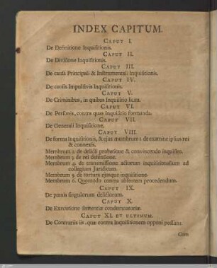 Index Capitum.
