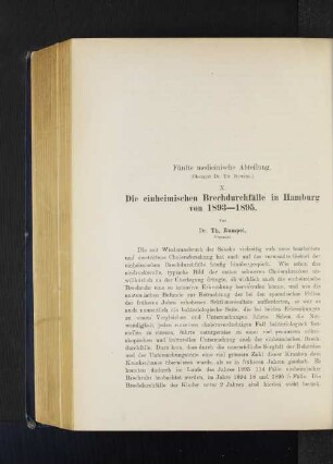 Fünfte medicinische Abteilung.