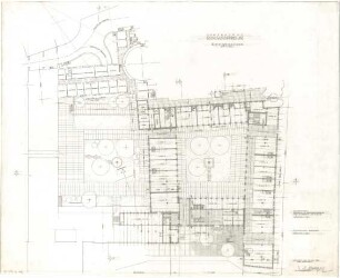 Gsaenger, Gustav; München, Theatinerstr.; Bayerisches Kultusministerium, Erweiterung - Erweiterungsbau, Endgültiges Vorprojekt (Grundriss EG)