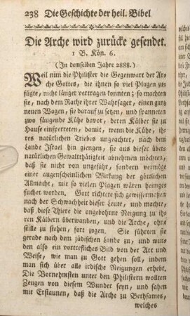 Die Arche wird zurücke gesendet. 1 B. Kön. 6.