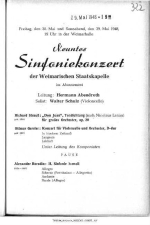 Neuntes Sinfoniekonzert