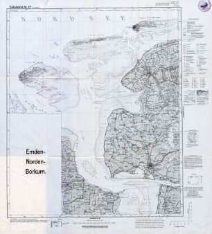 Reichskarte: Einheitsblatt 31a (1cm-Karte) Emden-Norden-Borkum