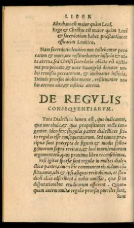 De Regulis Consequentiarum.