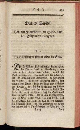 Drittes Capitel. Von den Krankheiten der Seele, und den Hülfsmitteln dagegen.
