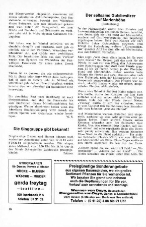 Der seltsame Gutsbesitzer auf Marienhöhe : (Fortsetzung)