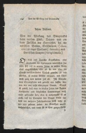 332-338, Von der Wirkung des Bleiertrakts ...
