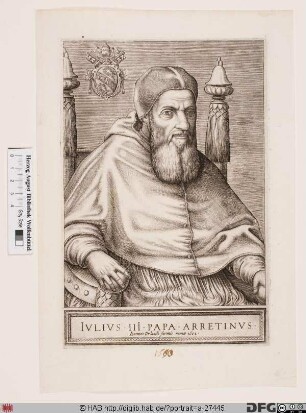 Bildnis Papst Julius III. (Giovanni Maria Ciocchi del Monte) (reg. 7. 2. 1550 - 23. 3. 1555)