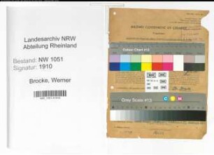 Entnazifizierung Werner Brocke , geb. 29.10.1905 (Beamter)