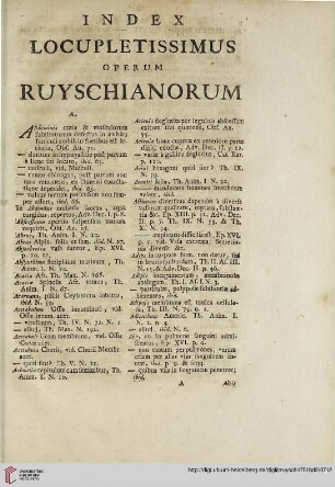 Index locupletissimus