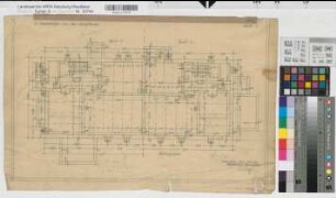 Münster (Münster) Wohnhäuser Ulrichstraße Grundriß Kellergeschoß 1923 1 : 50 34 x 53 Zeichnung Westfälische Heimstätte Wohnungsgesellschaft Münsterland