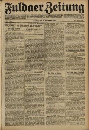 Ausgabe vom Freitag, den 03. September 1915.