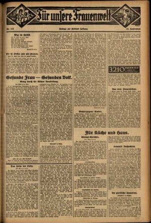 Zweite Ausgabe vom Donnerstag, den 28. September 1933.