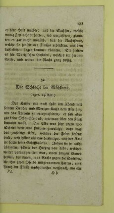 52. Die Schlacht bei Muehlberg. (1547. 24. Apr.)