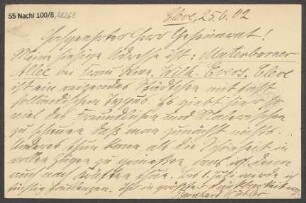 Brief an Ludwig Strecker  und B. Schott's Söhne : 25.06.1902
