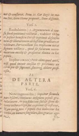 II. De Altera Parte.