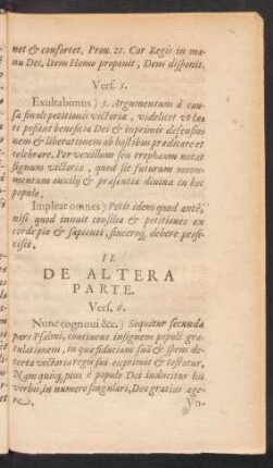 II. De Altera Parte.