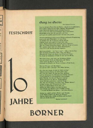 Gedicht: Sang der Siedler