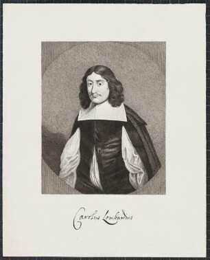 Icones Professorum Marpurgensium — Bildnis des Carolus Lombardius (1623-1669)