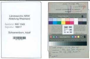 Entnazifizierung Adolf Schoenenborn , geb. 19.05.1902 (Vulkaniseur)