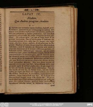 Caput IV. Modum, Quo Auditus peragitur, tradens.