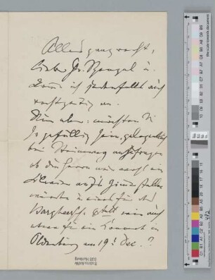 Brief an Julius Spengel