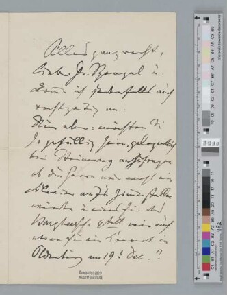 Brief an Julius Spengel