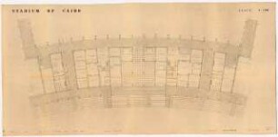 Sportfield Kairo Main Stadium: Grundriss Ground Floor, Main Stand, 1:100