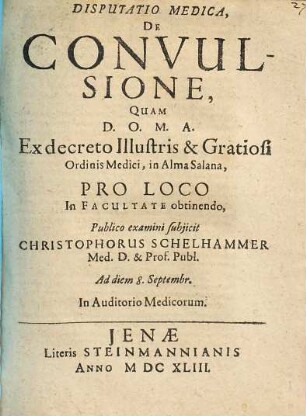 Disputatio Medica, De Convulsione