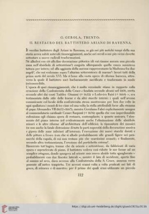 IL restauro del battistero ariano di ravenna