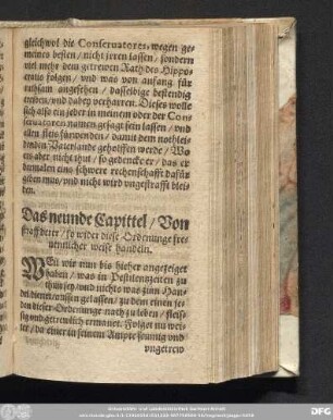 Das neunde Capittel/ Von straff derer/ so wider diese Ordenunge freventlicher weise handeln.