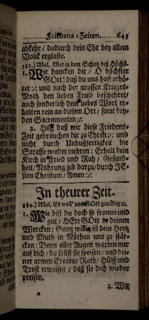 In theurer Zeit. - Lob- und Danck-Lieder.