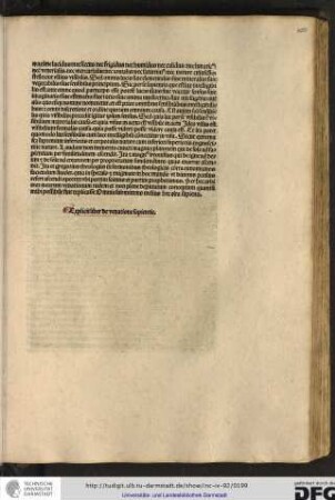 Explicit de venatione sapientie.
