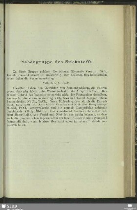 Nebengruppe des Stickstoffs