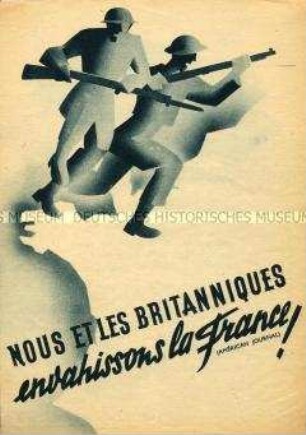 Illustrierte Propagandaschrift aus dem besetzten Frankreich (oder Vichy) zum Landungsversuch der Alliierten bei Dieppe