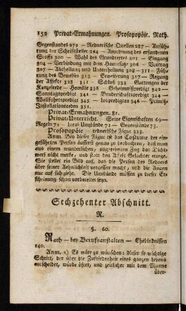 152-165, Sechzehenter Abschnitt; Siebenzehnter Abschnitt; Achtzehenter Abschnitt
