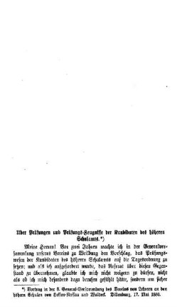 Über Prüfungen und Prüfungs-Zeugnisse der Kandidaten des höheren Schulamts