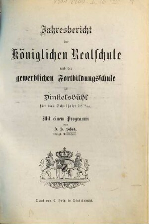 Jahresbericht über die Königlichen Realschule : für das Schuljahr .... 1879/80