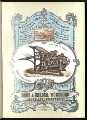 Cyl-Tretmaschinen, Accidenz-Maschinen, Bohn & Herber, Würzburg, Schnellpressenfabrik