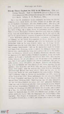 [Rezension von: Friedrich Leitschuh (Hg.), Albrecht Dürers Tagebuch der Reise in die Niederlande]