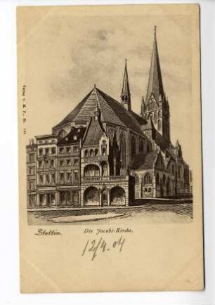 Stettin. Die Jacobi-Kirche.
