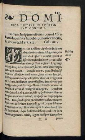 Dominica Laetare In Epistolam Concio ...