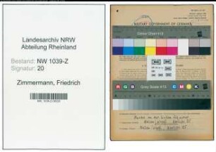 Entnazifizierung Friedrich Zimmermann , geb. 11.03.1893 (Wachmann)