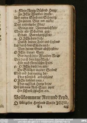 Vollkommene Reu und Leyd.