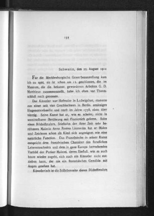 Schwerin, den 25. August 1911