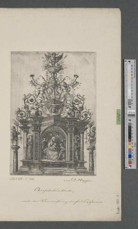 [Architekturblatt mit der Vermählung der Heiligen Katharina]